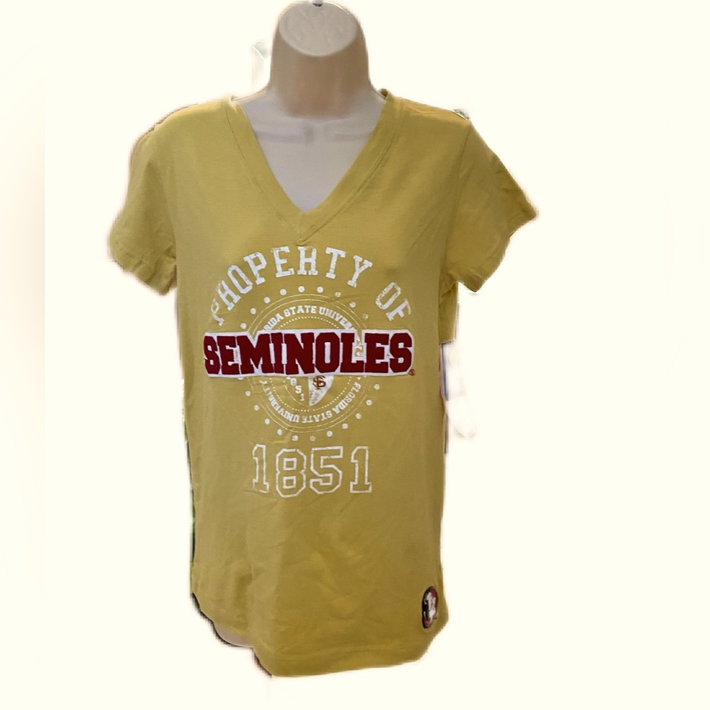FSU Seminoles Women's M V-neck Shirt NWT